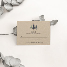 Winterwaldkarte RSVP Karte