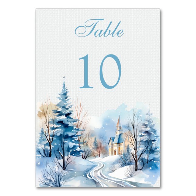Winterwaldkirche Hochzeit Tischnummer (Rückseite)