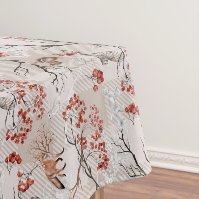 Winterwaldkreaturen Tischdecke (Beispiel)