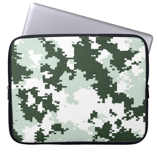 Winterwaldland-Camouflage Laptopschutzhülle (Vorderseite)