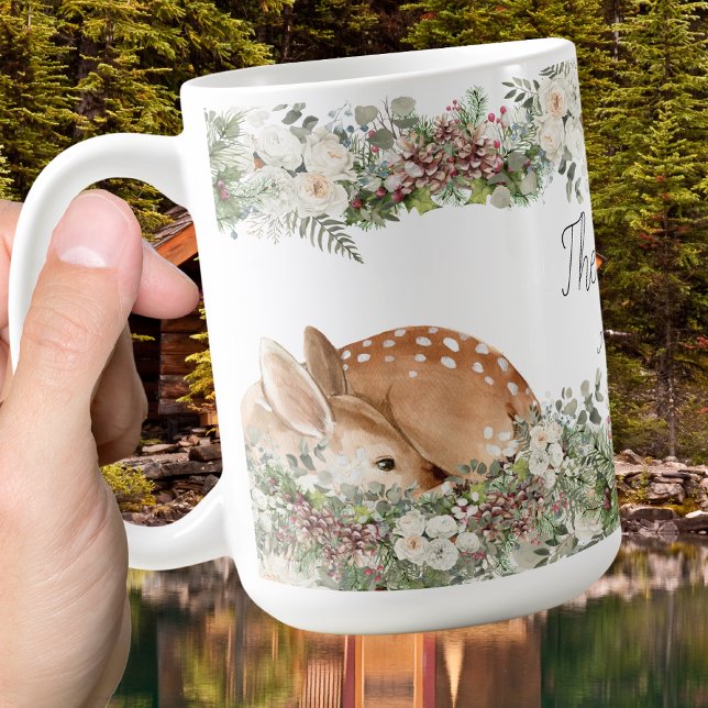 Winterwaldland Hirsch Wild Kaffeetasse (Von Creator hochgeladen)