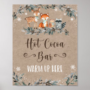 Winterwaldlandgrün Hot Cocoa Bar Signature Poster