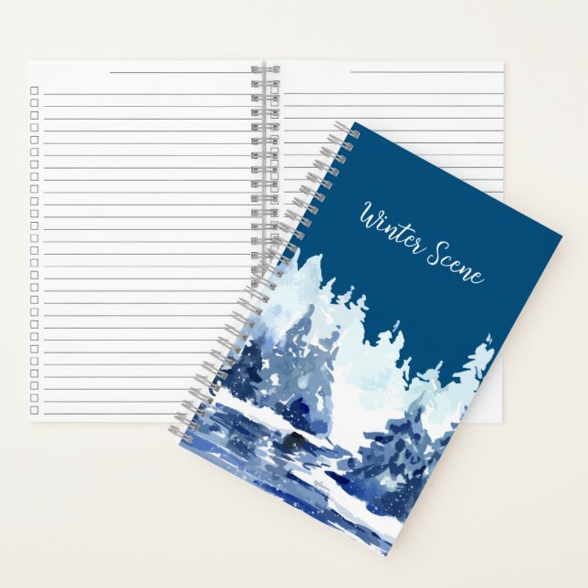 Winterwaldlandschaft Notizbuch (Innen)