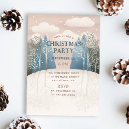 Winterwaldlandschaft Weihnachtsfeier Einladung