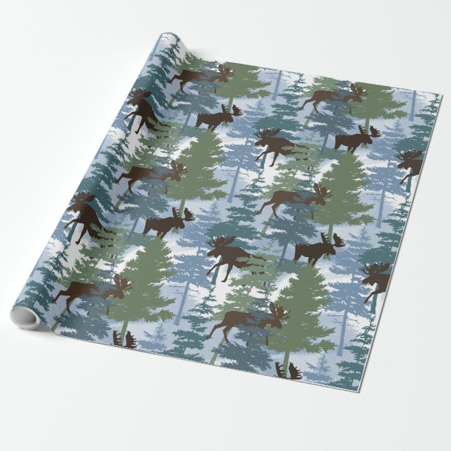 Winterwaldmoose Geschenkpapier (Ungerollt)