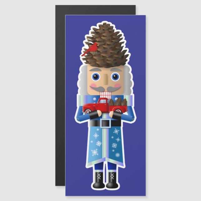 Winterwaldnahrungsmittel mit wenig Rotem LKW Magnetkarte (Vorne/Hinten)