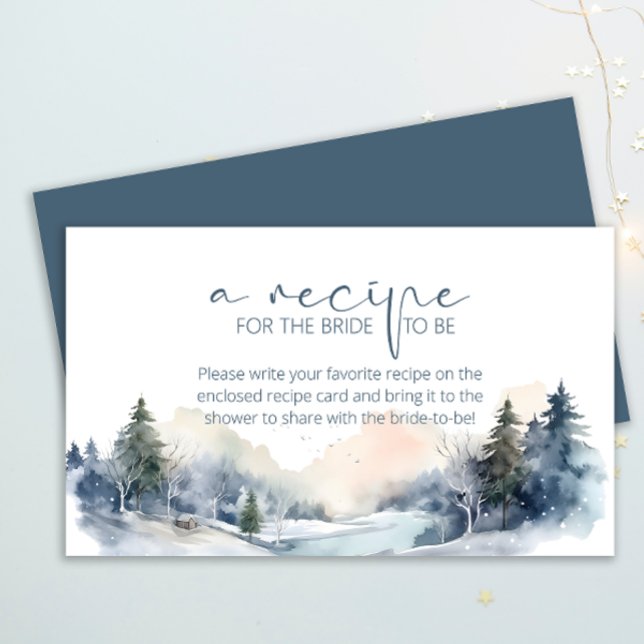 Winterwaldrezept für die Braut Begleitkarte (Von Creator hochgeladen)