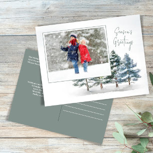 Winterwaldsaison - Foto der Grüße Feiertagspostkarte
