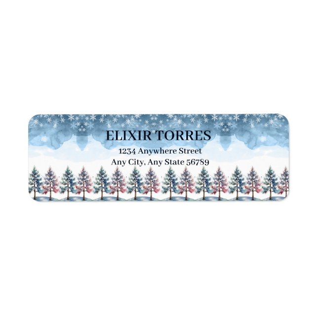 Winterwaldschneeflocken & Pine Trees Kinderdusche (Vorne)