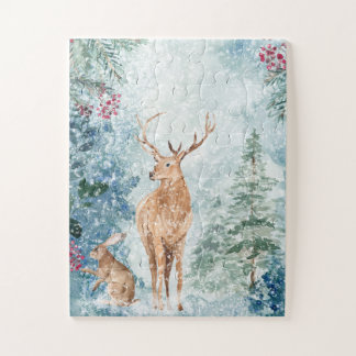 Winterwaldwald Hirsch Puzzle