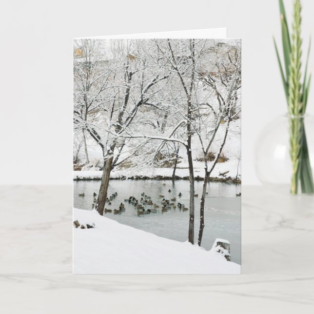 Winterwanderkarte Feiertagskarte (Vorderseite)