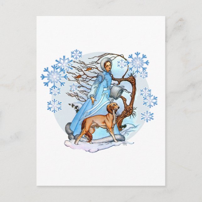 Winterwanderkarte Postkarte (Vorderseite)