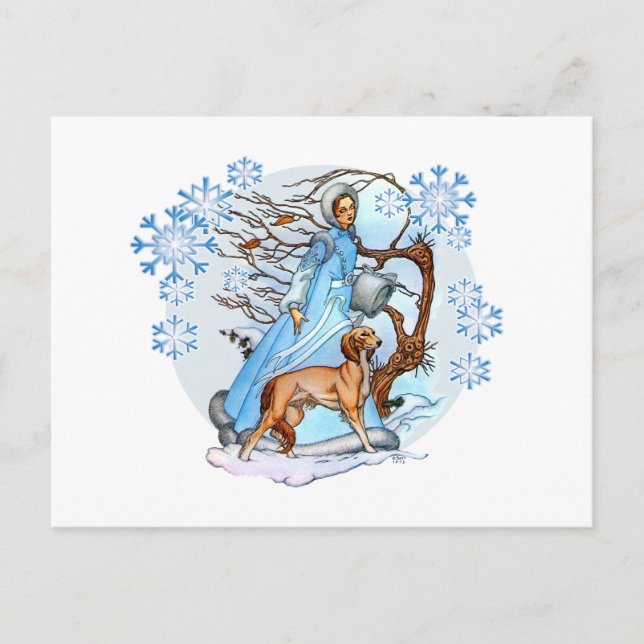 Winterwanderkarte Postkarte (Vorderseite)