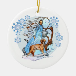 Winterwandern Keramikornament