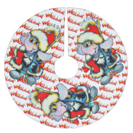 Winterwanderrock aus Metall - weiß Polyester Weihnachtsbaumdecke