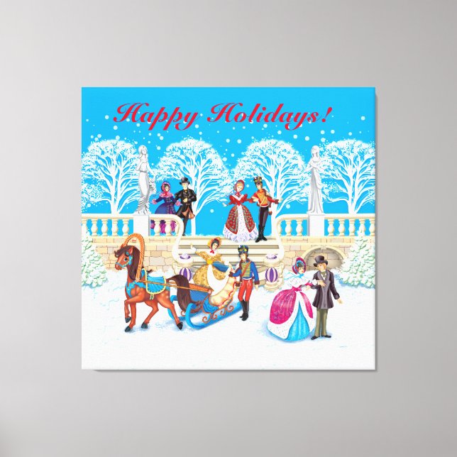 Winterwanderung Leinwanddruck (Vorderseite)