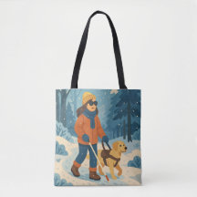 Winterwanderung mit Guide Dog Illustration