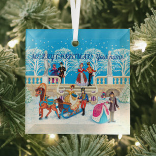 Winterwanderung Ornament Aus Glas