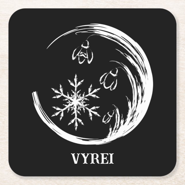 WinterWappen Rechteckiger Pappuntersetzer (Vorderseite)