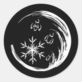 WinterWappen Runder Aufkleber