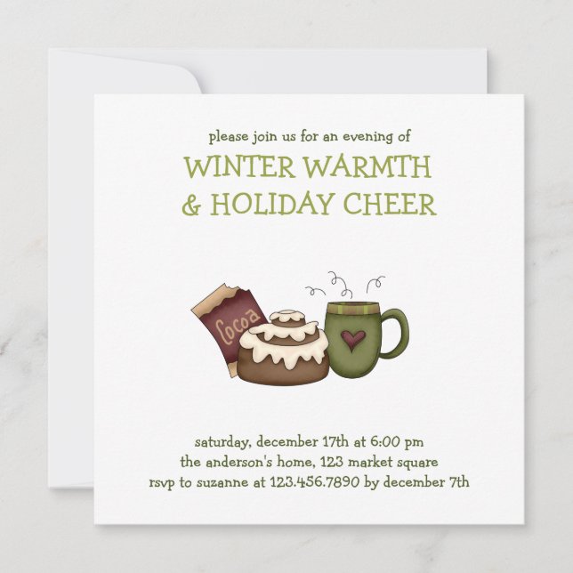 Winterwärme ・ Cinnamon Roll Einladung (Vorderseite)