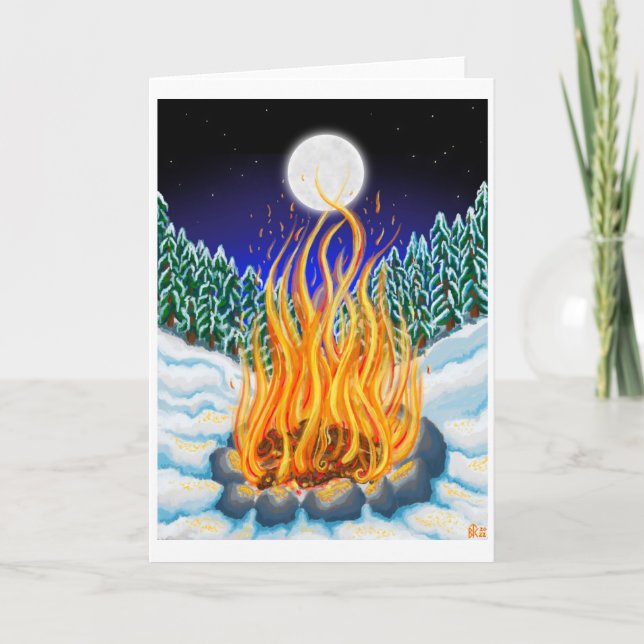 Winterwärme-Urlaubskarte Feiertagskarte (Vorderseite)