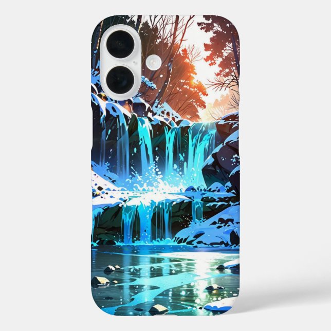 Winterwaterfall-Magie Case-Mate iPhone Hülle (Rückseite)