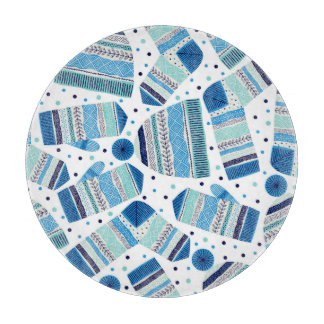 Winterwear: Gemütliches nahtloses Muster. Schneidebrett