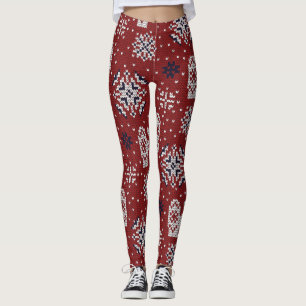 Winterweihnachtsdekorationsmuster Leggings
