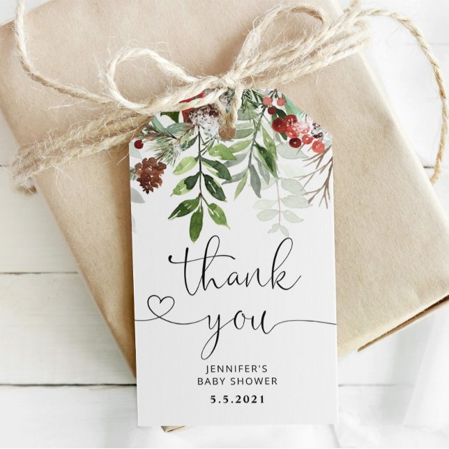 Winterweihnachtsdusche Danke Geschenkanhänger (Von Creator hochgeladen)