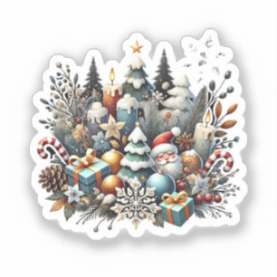 Winterweihnachtsfest Aufkleber