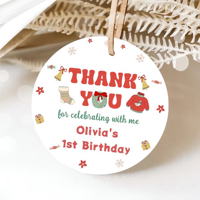 Winterweihnachtsfest Party Vielen Dank für Ihr Int Geschenkanhänger (Von Creator hochgeladen)