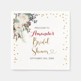 Winterweihnachtsgebäck Brautparty Napkin Serviette