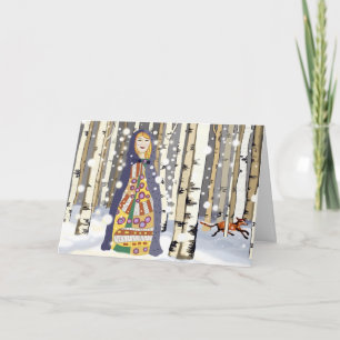 Winterweihnachtskarte Feiertagskarte