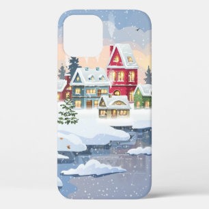 Winterweihnachtslandschaft mit schneebedecktem Hau Case-Mate iPhone Hülle