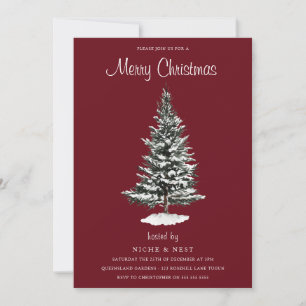 Winterweihnachtszeit: Trendwinters Modernes Party Einladung