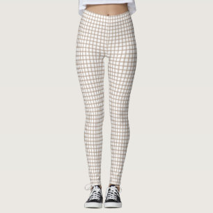 Winterweiß Kariert Leggings