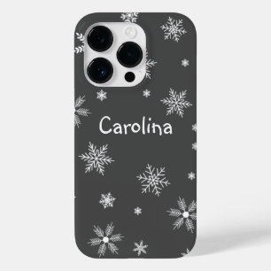 Winterweißer Mustername grau Case-Mate iPhone 14 Pro Hülle