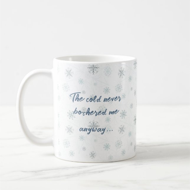 Winterwellen gefroren - Schneeflocken-Tasse mit Zi Kaffeetasse (Links)