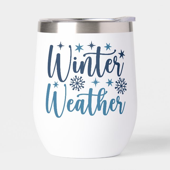 Winterwetter - Typografie des Schneeurlaubs (Links)