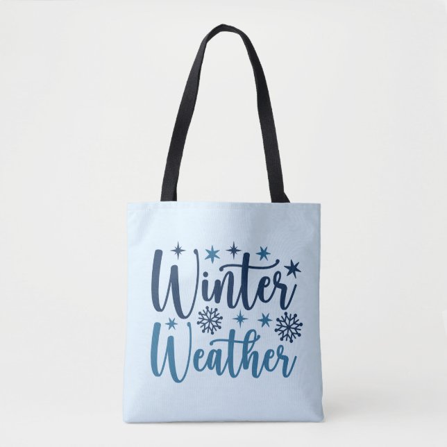 Winterwetter - Typografie des Schneeurlaubs (Vorderseite)