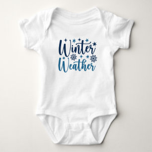 Winterwetter - Typografie des Schneeurlaubs Baby Strampler