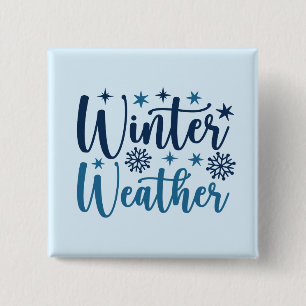 Winterwetter - Typografie des Schneeurlaubs Button