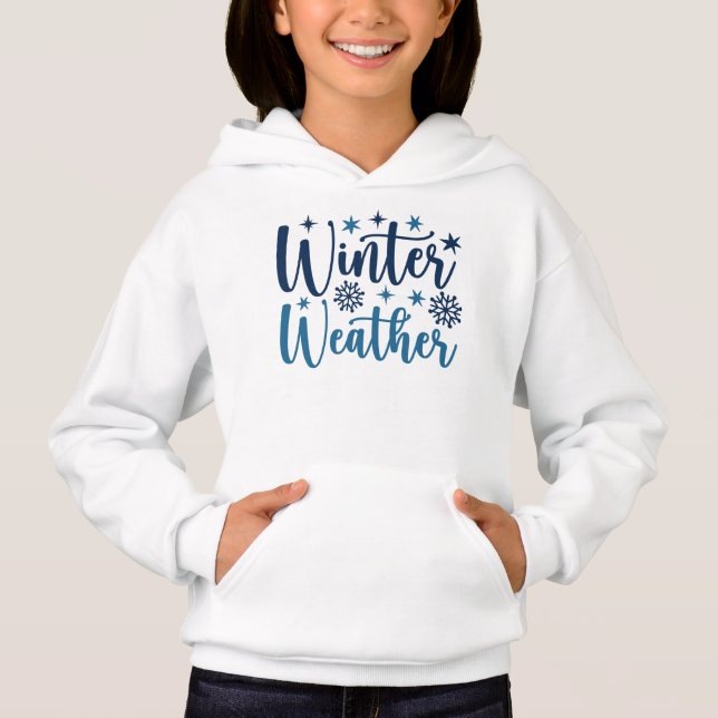 Winterwetter - Typografie des Schneeurlaubs Hoodie (Vorderseite)
