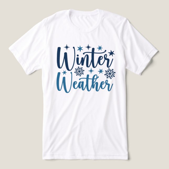 Winterwetter - Typografie des Schneeurlaubs Tri-Blend Shirt (Design Vorderseite)