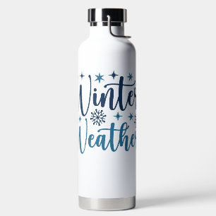 Winterwetter - Typografie des Schneeurlaubs Trinkflasche
