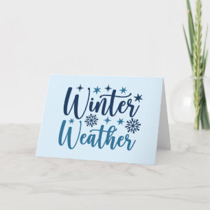 Winterwetter - Verschneite Holiday-Typografie Karte