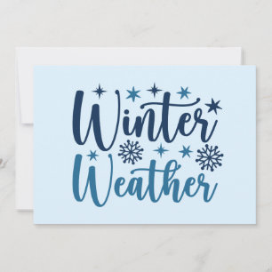Winterwetter - Verschneite Holiday-Typografie Karte