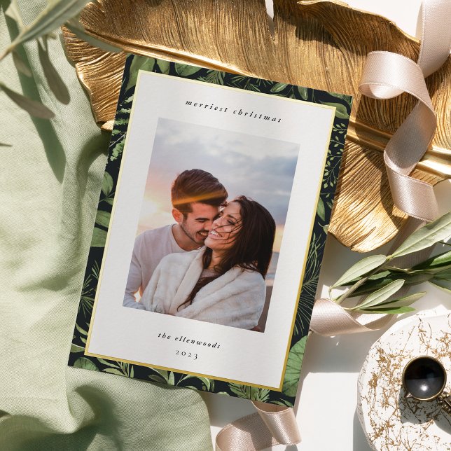 Winterwiese | Botanisches Weihnachtsfest - Foto Folien Feiertagskarte (Von Creator hochgeladen)