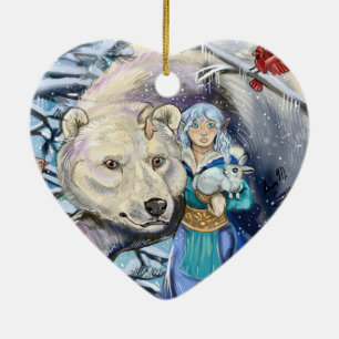 Winterwinde Eisbär~ornament Keramikornament